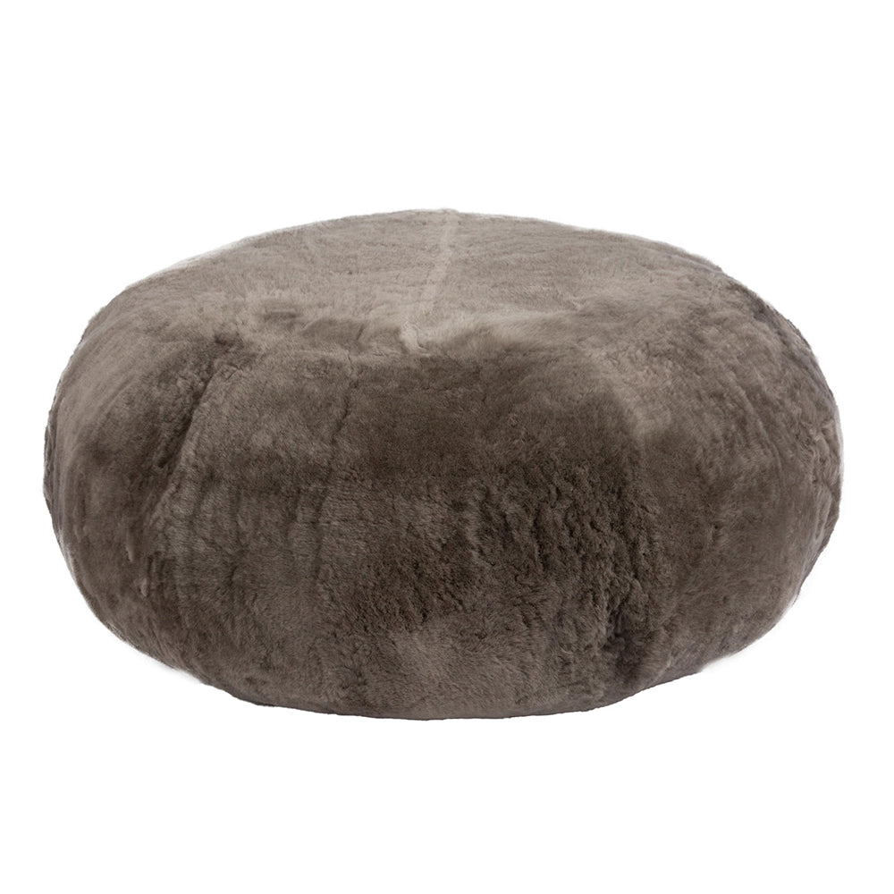 Shorn Sheepskin Ottoman Brown