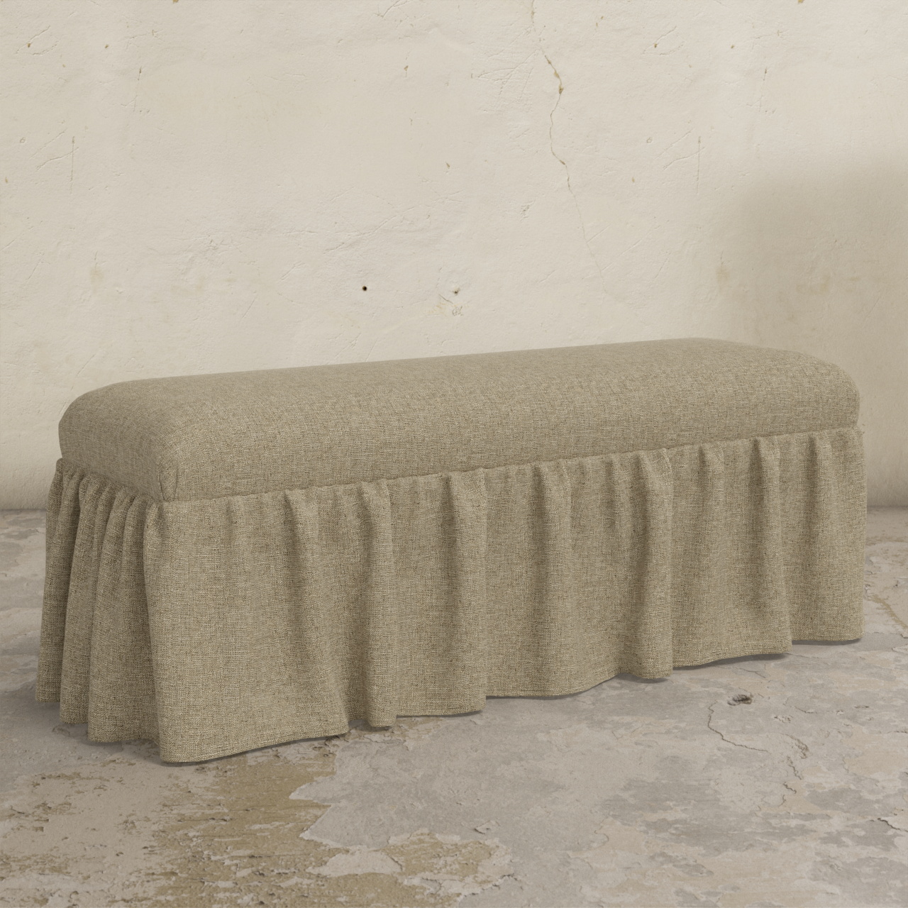 Nia Ruffle Dining Bench