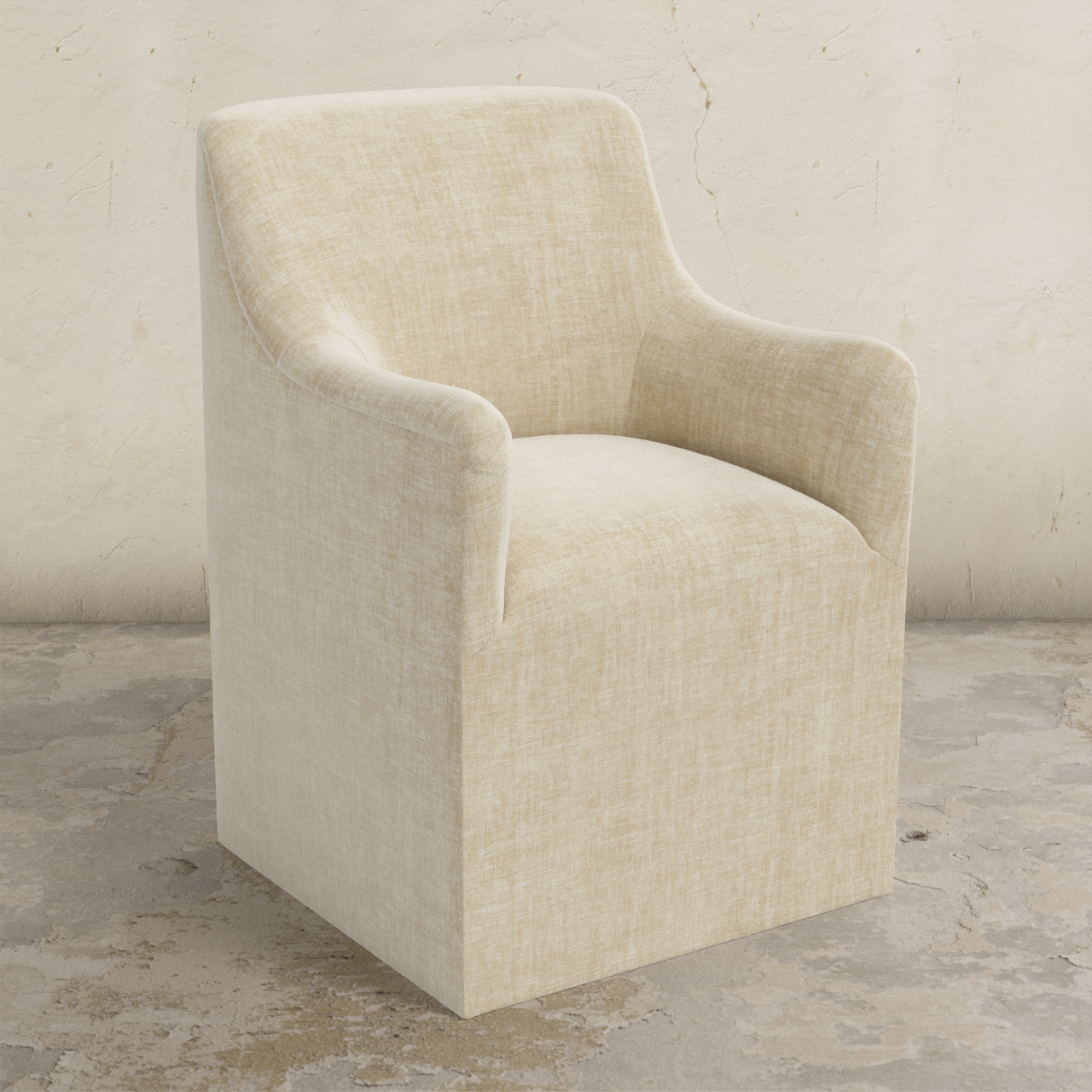 Priya Dining Armchair with Casters