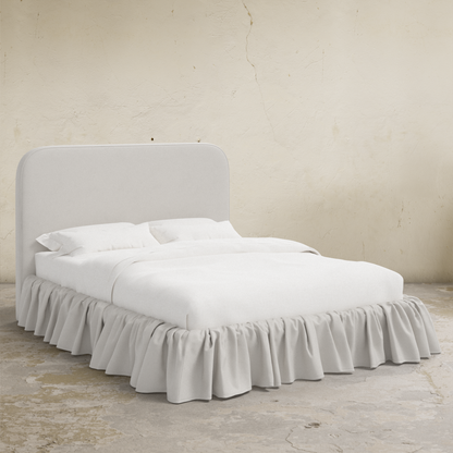 Mina Ruffle Platform Bed