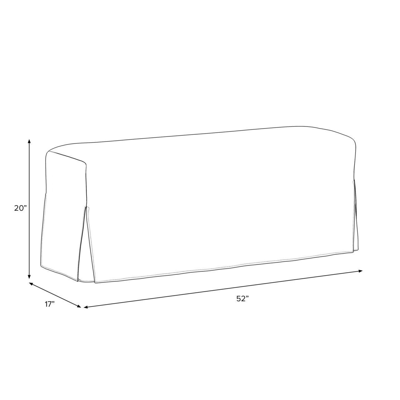 Andrea Slipcover Dining Bench