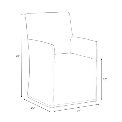 Kay Slipcover Dining Armchair