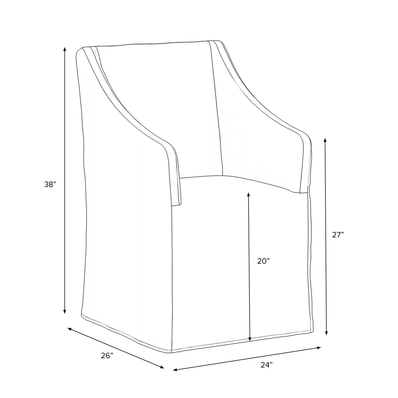 Tobin Slipcover Dining Armchair