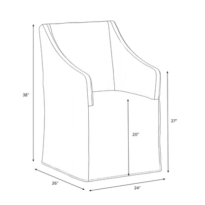 Tobin Slipcover Dining Armchair
