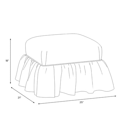 Edith Ruffle Ottoman