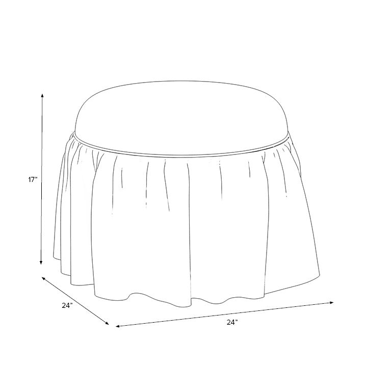 Eloise Ruffle Ottoman