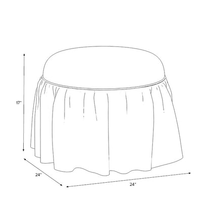 Eloise Ruffle Ottoman