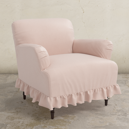 Elle Ruffle Slipcover Armchair