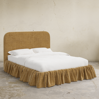 Mina Ruffle Platform Bed