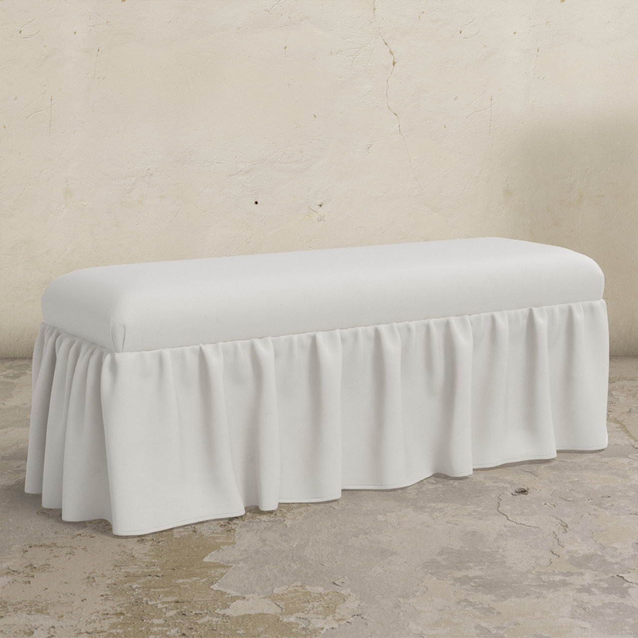 Nia Ruffle Dining Bench