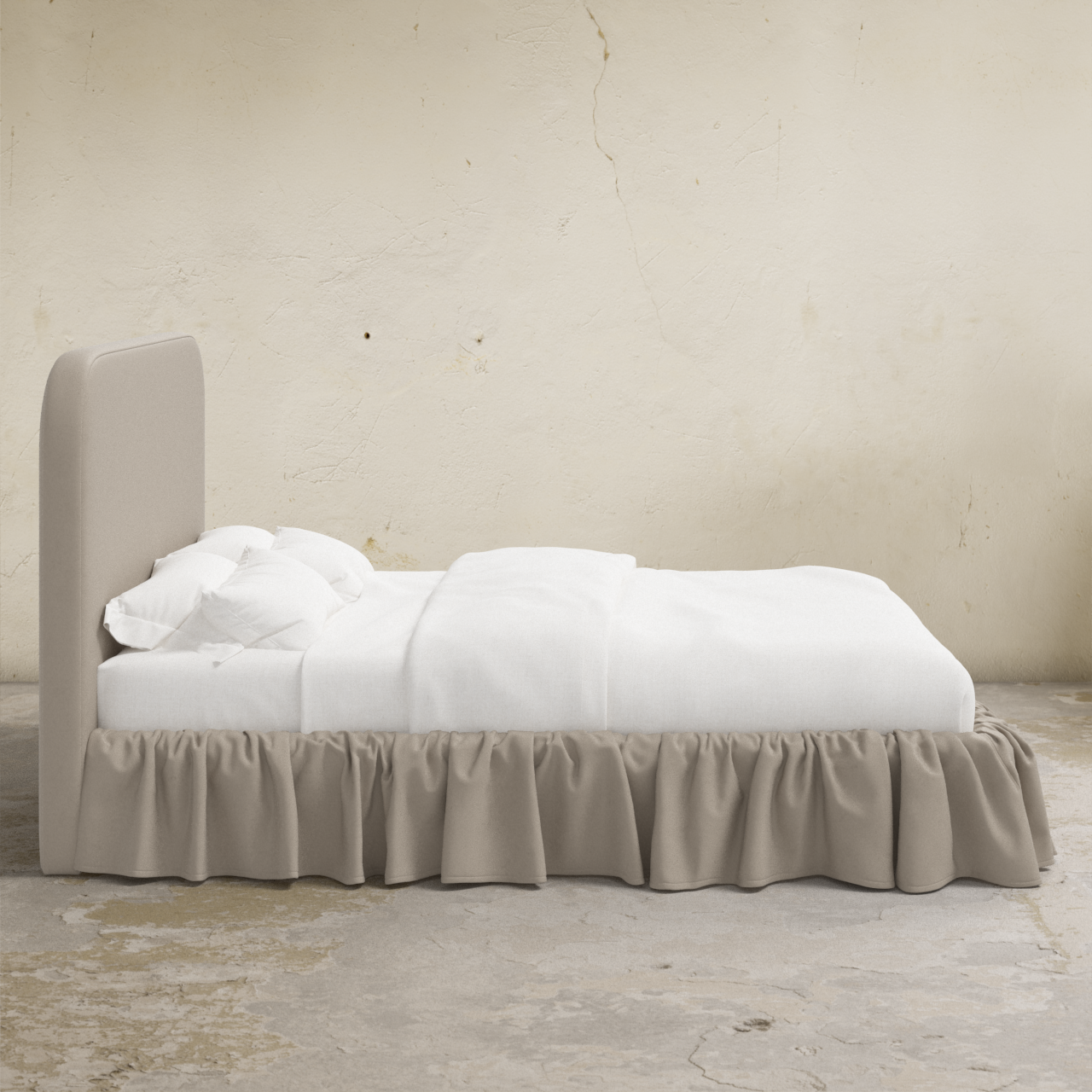 Mina Ruffle Platform Bed