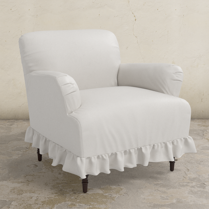 Elle Ruffle Slipcover Armchair