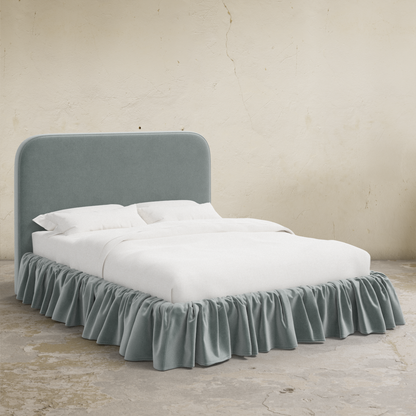 Mina Ruffle Platform Bed