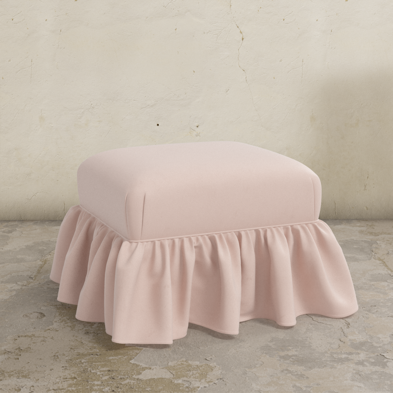 Edith Ruffle Ottoman