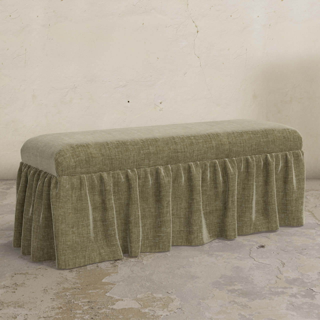 Nia Ruffle Dining Bench