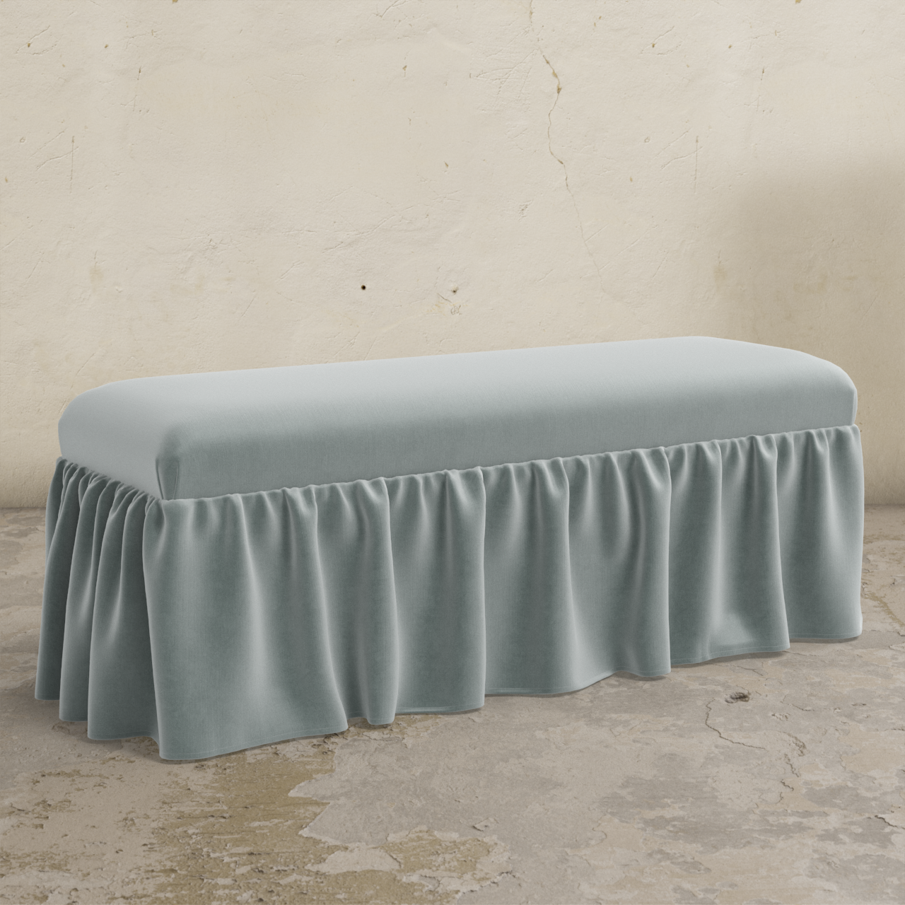 Nia Ruffle Dining Bench