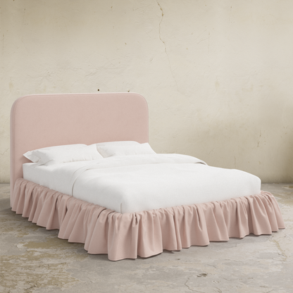 Mina Ruffle Platform Bed