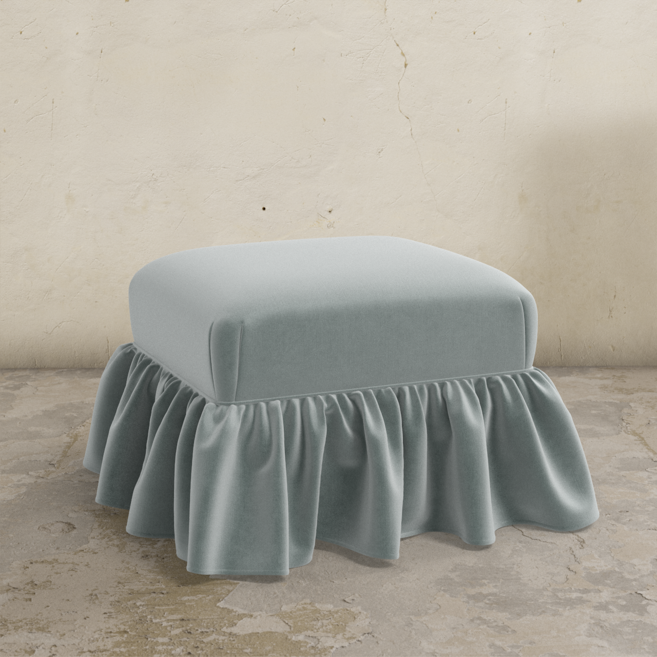 Edith Ruffle Ottoman