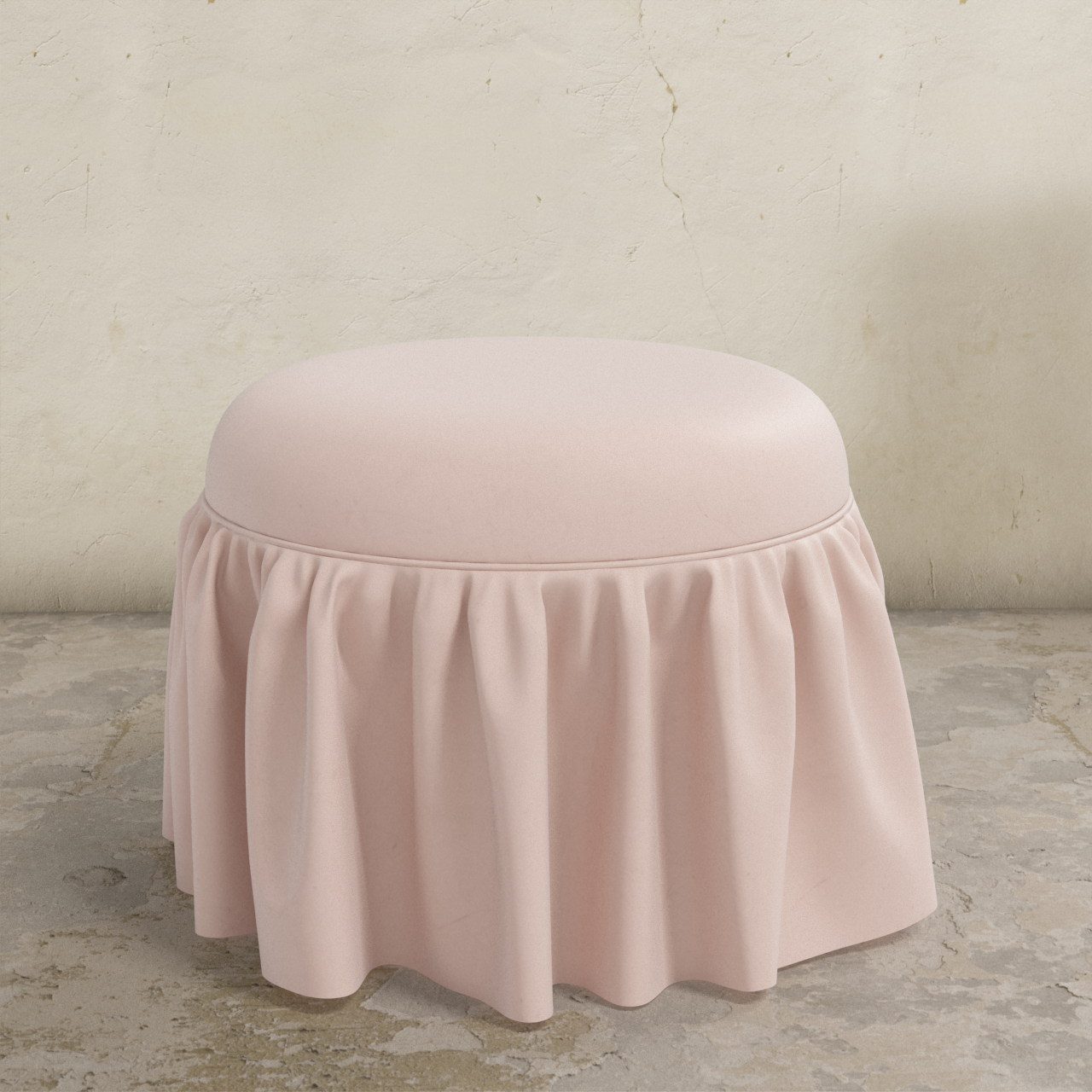 Eloise Ruffle Ottoman