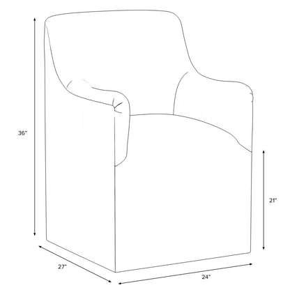 Priya Dining Armchair with Casters