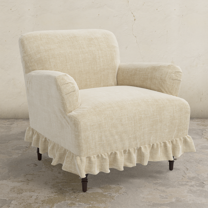 Elle Ruffle Slipcover Armchair