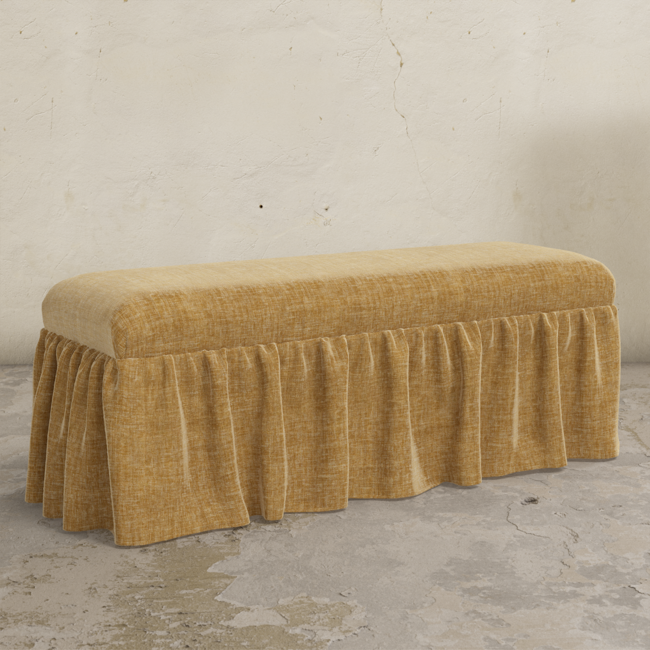 Nia Ruffle Dining Bench