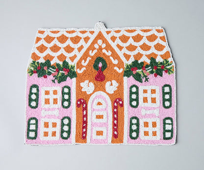 Gingerbread House Beaded Placemat