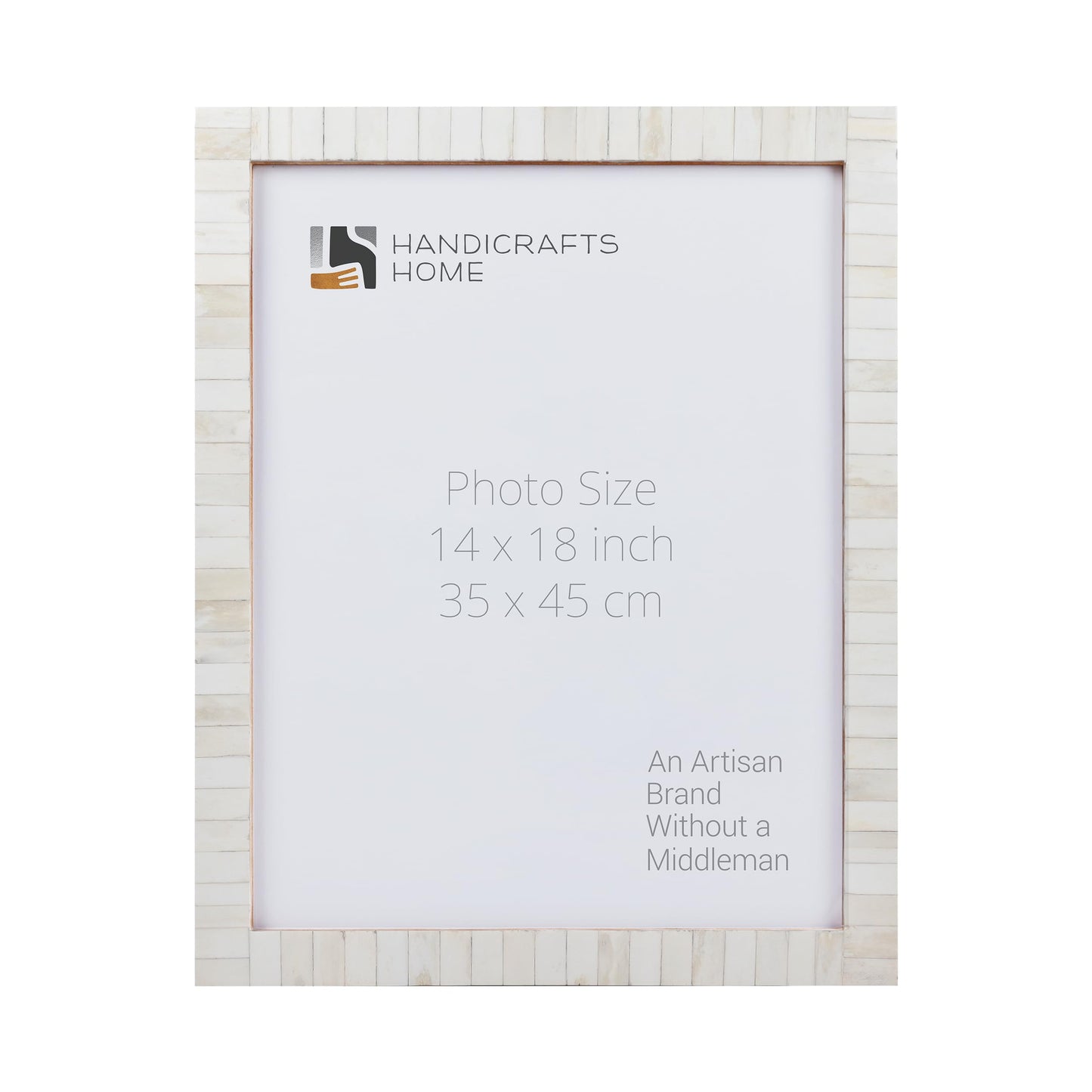 Poster Picture Frame Classic Bone Inlay in 2 Sizes, White