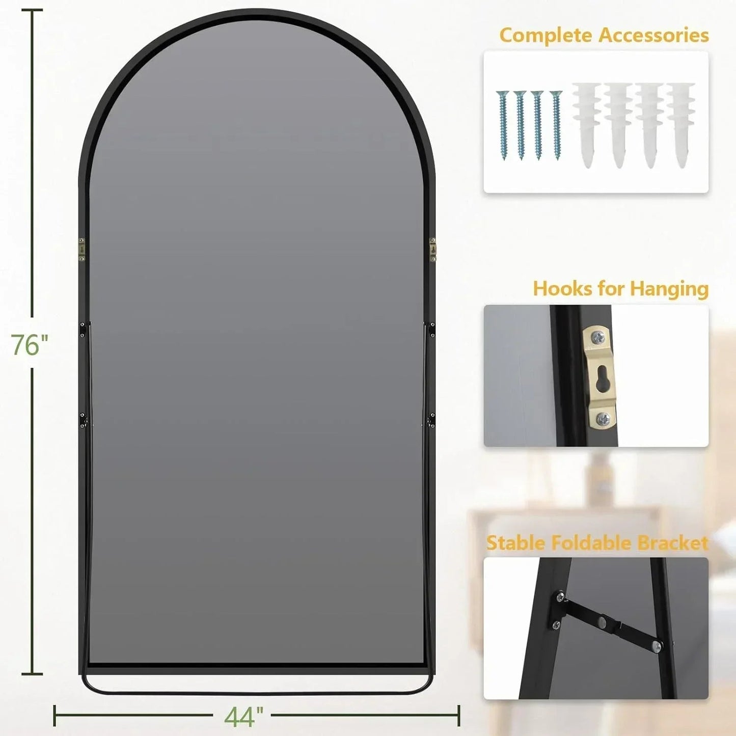 Oversized Arch Floor Mirror