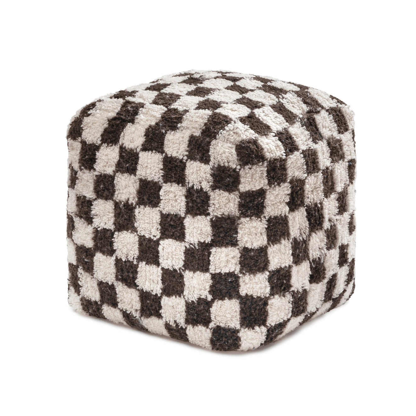 Tinsley Pouf - Chocolate Ivory