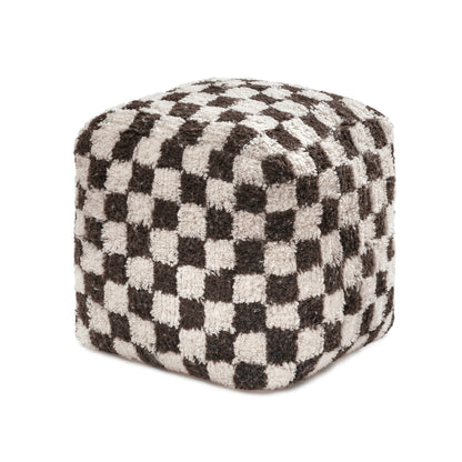 Tinsley Pouf - Chocolate Ivory