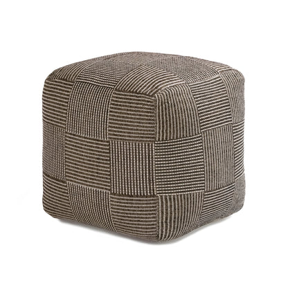 Branford Pouf - Ivory Mocha Bisque