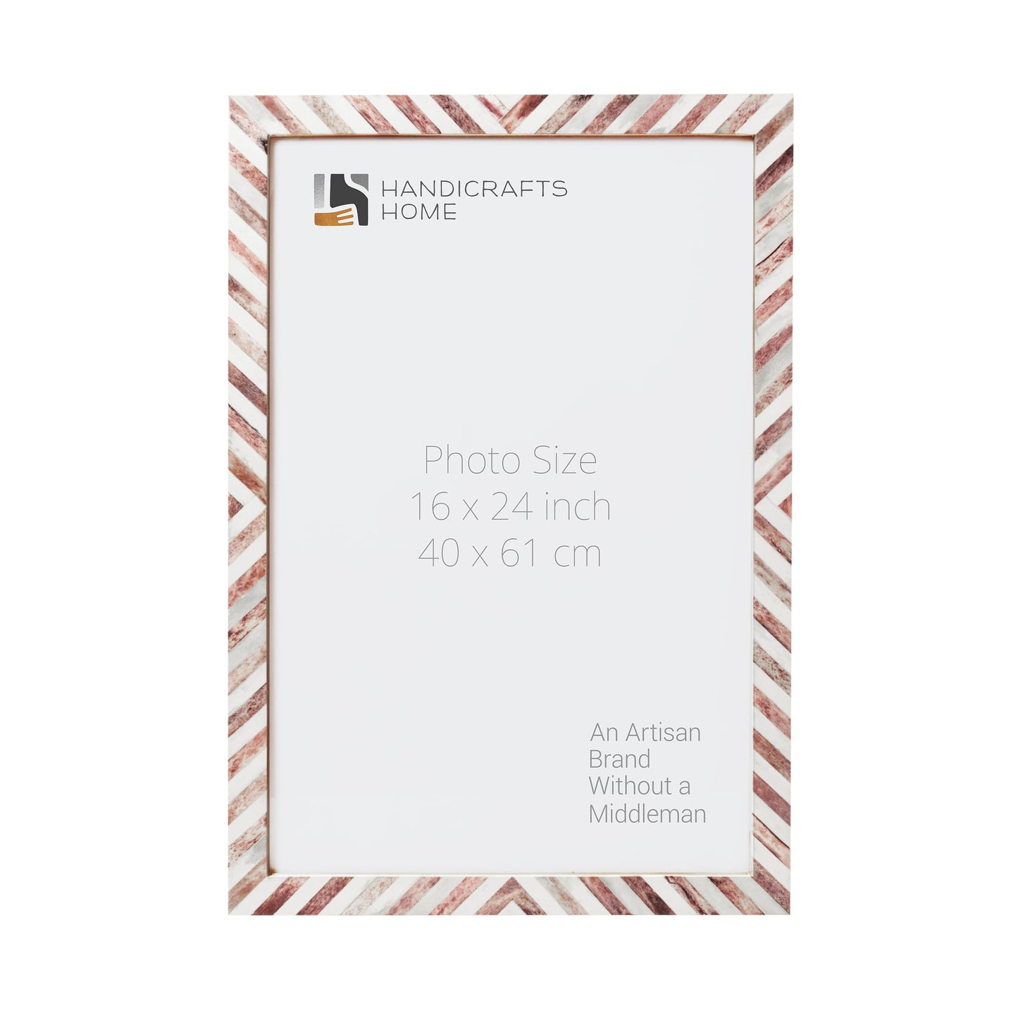 Poster Picture Frame Chevron Pattern in 5 Sizes, Brown