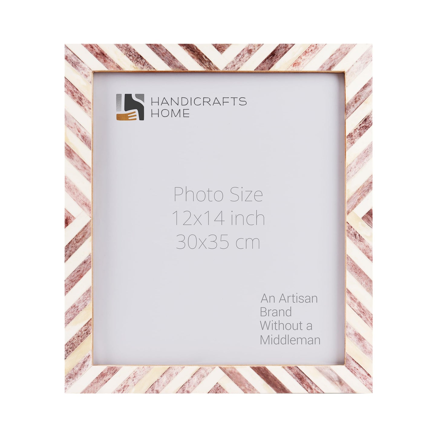 Poster Picture Frame Chevron Pattern in 5 Sizes, Brown