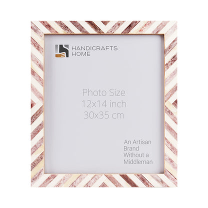 Poster Picture Frame Chevron Pattern in 5 Sizes, Brown