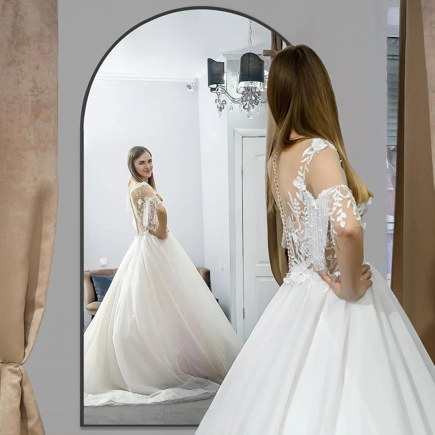 Oversized Arch Floor Mirror