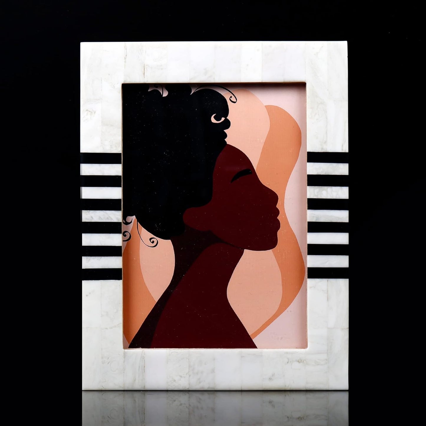 Picture Frames Contour Lado Pattern Resin Inlay Collection in 3 Sizes