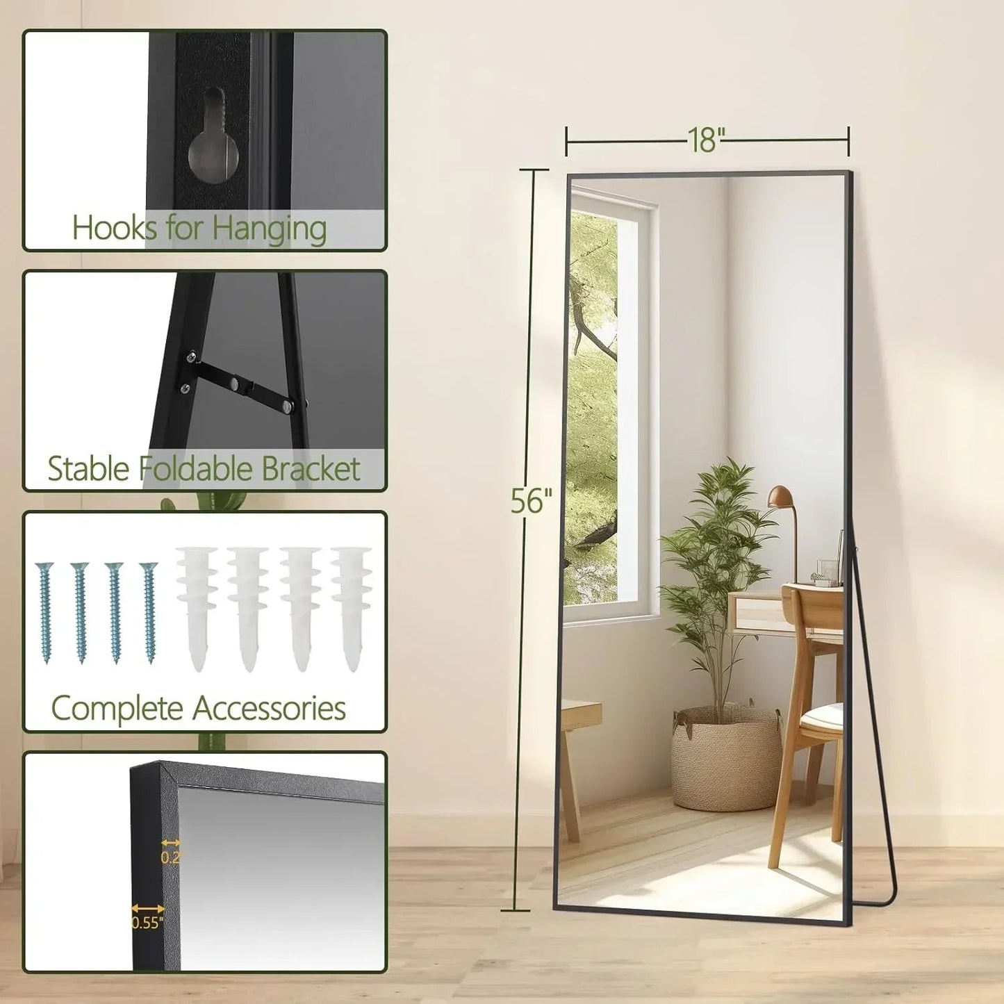 Oversized Floor Mirror