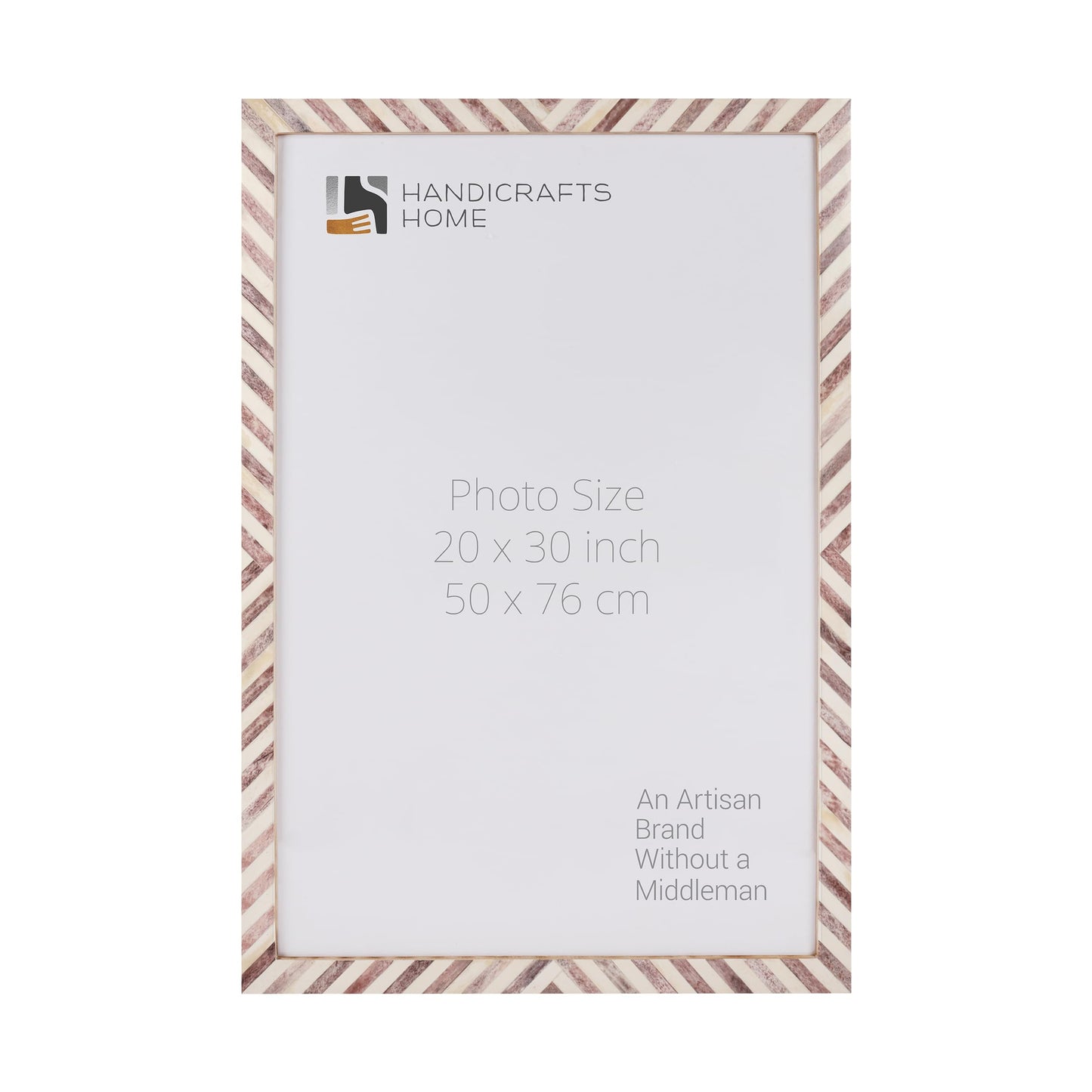 Poster Picture Frame Chevron Pattern in 5 Sizes, Brown