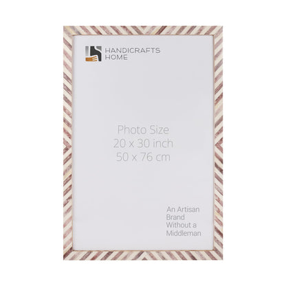 Poster Picture Frame Chevron Pattern in 5 Sizes, Brown