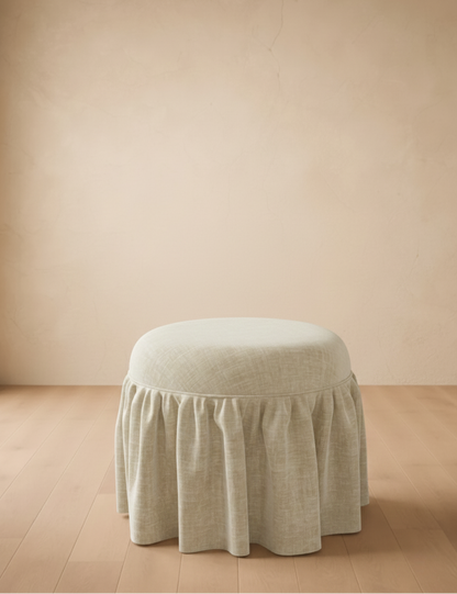 Eloise Ruffle Ottoman