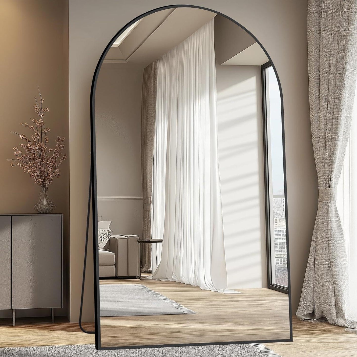 Oversized Arch Floor Mirror