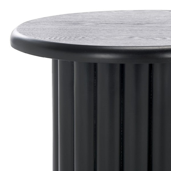 Monka Round End Table - Black