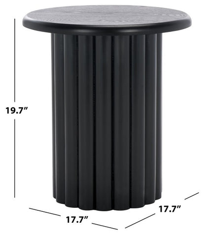 Monka Round End Table - Black