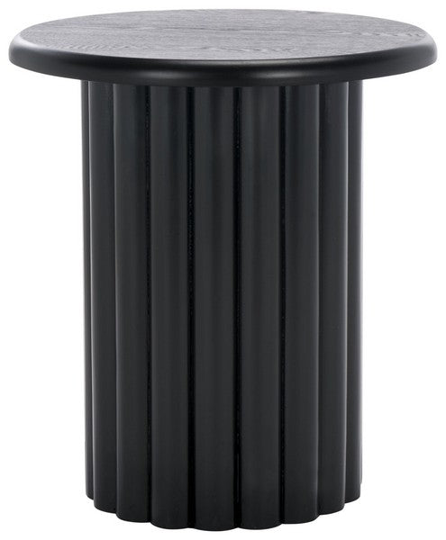 Monka Round End Table - Black