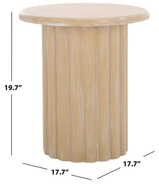 Monka Round End Table - Natural