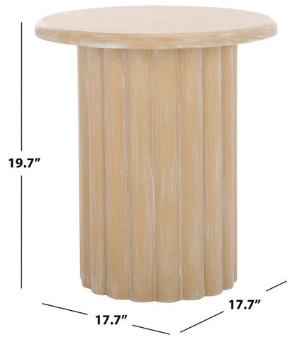 Monka Round End Table - Natural