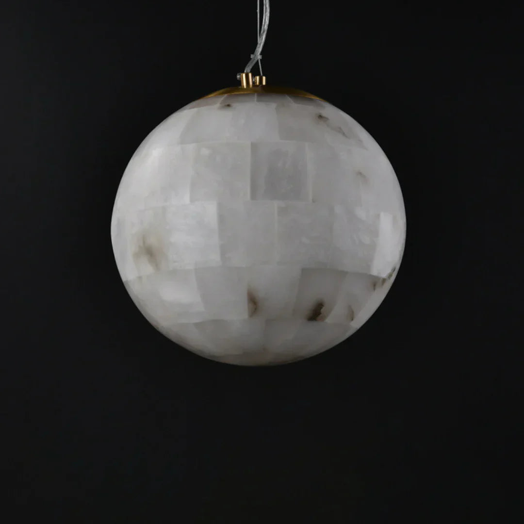 Alabaster Ball Pendant Light