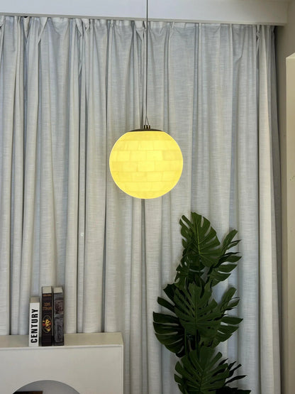 Alabaster Ball Pendant Light