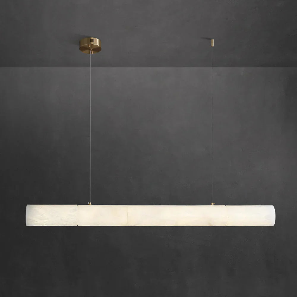 Alabaster Bamboo Linear Pendant Light